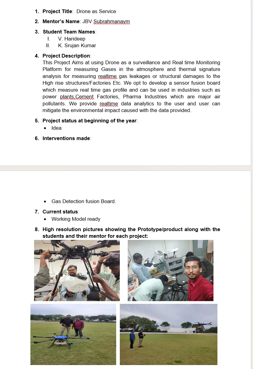 Drone as Service project record